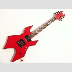 Miniaturer Elektrisk Hate Red Guitar - Med Stand - 25cm