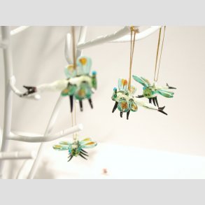 Hngende Glas Guldsmed - 7cm