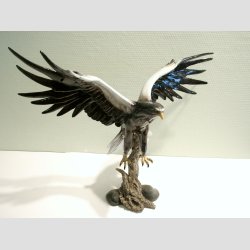 Flyvende Stellers Havrn - Lakeret - Hjde 40cm, Vingefang 48cm