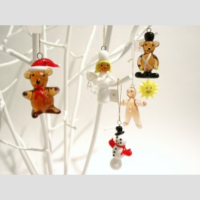 Glaskunst Figurer - Hngende Glas Figurer - 3-5cm