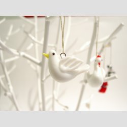 Hngende Glas Fugle &amp; Glasfigurer - 2-4cm