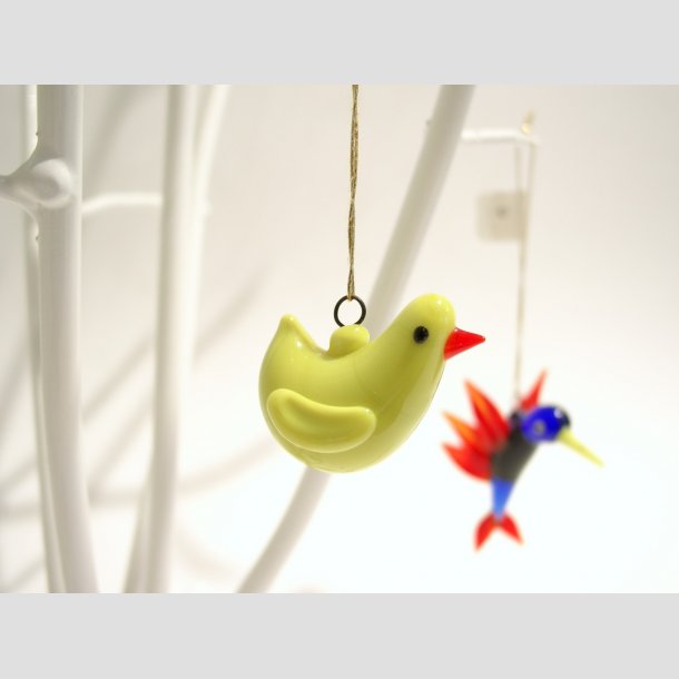 Hngende Glasfigurer - Gule Kyllinger - 3-4cm ID Deko1