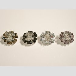 Forgyldt Hr og Trklde Spnde - Sommerfugl &amp; Sm Hjerter - 3,5cm