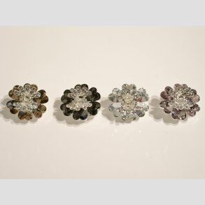 Forgyldt Hr og Trklde Spnde - Sommerfugl & Sm Hjerter - 3,5cm