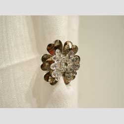 Forgyldt Hr og Trklde Spnde - Sommerfugl &amp; Sm Hjerter - 3,5cm