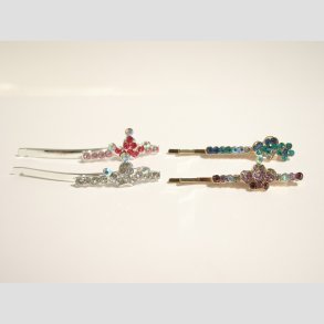 Forgyldt Hr & Trklde Spnder - Krone - 6cm