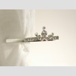 Forgyldt Hr &amp; Trklde Spnder - Krone - 6cm