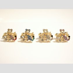 Forgyldt Hr &amp; Trklde Spnder - Pfugle - 2,5cm