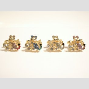 Forgyldt Hr & Trklde Spnder - Pfugle - 2,5cm