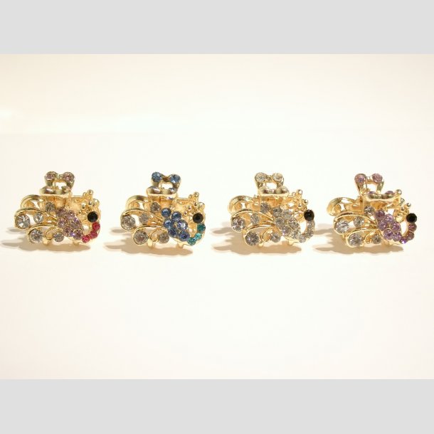 Forgyldt Hr &amp; Trklde Spnder - Pfugle - 2,5cm