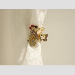 Forgyldt Hr &amp; Trklde Spnder - Pfugle - 2,5cm