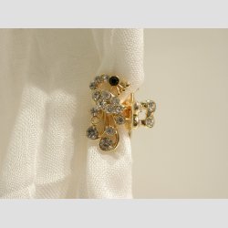 Forgyldt Hr &amp; Trklde Spnder - Pfugle - 2,5cm