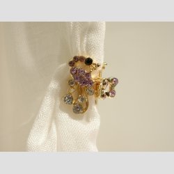 Forgyldt Hr &amp; Trklde Spnder - Pfugle - 2,5cm