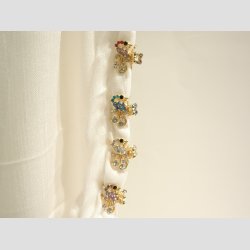 Forgyldt Hr &amp; Trklde Spnder - Pfugle - 2,5cm