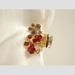 Forfyldte Hr og Trklde Spnder - Sommerfugl - 2,5cm