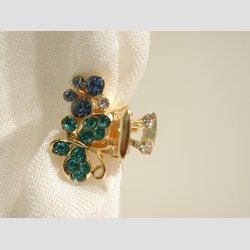 Forfyldte Hr og Trklde Spnder - Sommerfugl - 2,5cm