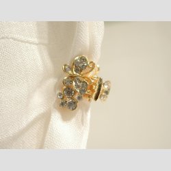 Forfyldte Hr og Trklde Spnder - Sommerfugl - 2,5cm