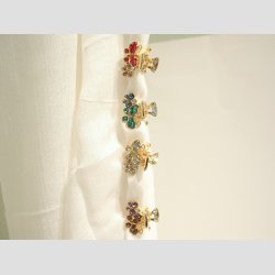 Forfyldte Hr og Trklde Spnder - Sommerfugl - 2,5cm