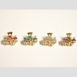 Forfyldte Hr og Trklde Spnder - Sommerfugl - 2,5cm