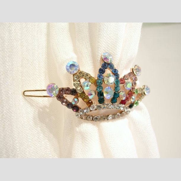 Forgyldte Hr &amp; Trkde Spnde - Krone - 7cm ID Deko3