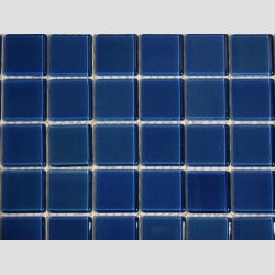 Glas Mosaik Kakel Flise - 2,5x2,5cm - Bl