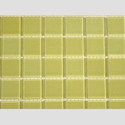 Glas Mosaik Kakel Flise - 2,5x2,5cm - Gul