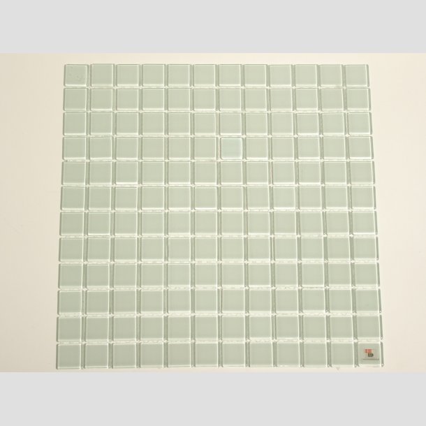 Glas Mosaik Kakel Flise - 2,5x2,5cm - Hvid ID Deko2