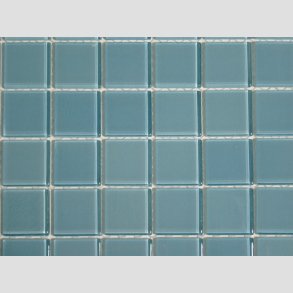 Glas Mosaik Kakel Flise - 2,5x2,5cm - Lysebl