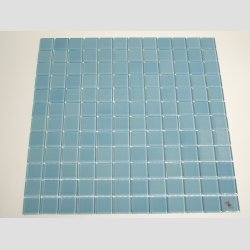 Glas Mosaik Kakel Flise - 2,5x2,5cm - Lysebl
