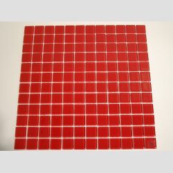 Glas Mosaik Kakel Flise - 2,5x2,5cm - Rd