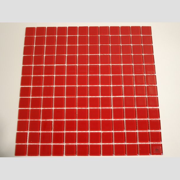 Glas Mosaik Kakel Flise - 2,5x2,5cm - Rd ID Deko2