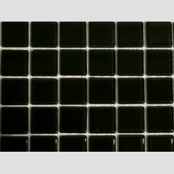 Glas Mosaik Kakel Flise - 2,5x2,5cm - Sort