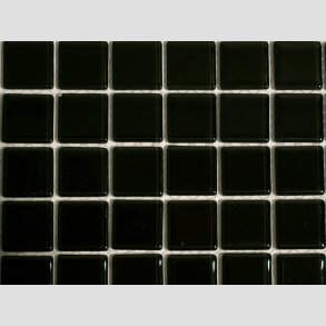 Glas Mosaik Kakel Flise - 2,5x2,5cm - Sort