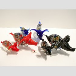 Glas Gris - Millefiori - 1 Stor + 1 Lille - 1 St