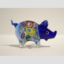 Glasdyr - Glas Gris - Millefiori - 6cm