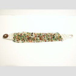 Armbnd - Hndknyttet - Mini Glas Perle Armbnd - 20cm