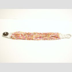 Armbnd - Hndknyttet - Mini Glas Perle Armbnd - 20cm