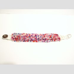 Armbnd - Hndknyttet - Mini Glas Perle Armbnd - 20cm