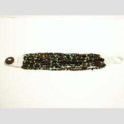 Armbnd - Hndknyttet - Mini Glas Perle Armbnd - 20cm