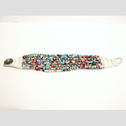 Armbnd - Hndknyttet - Mini Glas Perle Armbnd - 20cm