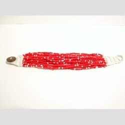 Armbnd - Hndknyttet - Mini Glas Perle Armbnd - 20cm