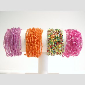 Armbnd - Hndknyttet - Mini Glas Perle Armbnd - 20cm