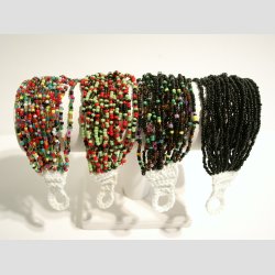 Armbnd - Hndknyttet - Mini Glas Perle Armbnd - 20cm