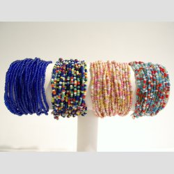 Armbnd - Hndknyttet - Mini Glas Perle Armbnd - 20cm