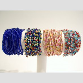 Armbnd - Hndknyttet - Mini Glas Perle Armbnd - 20cm