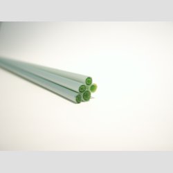 Glas Stnger - Pind Millefiori - Grn/Gul/Bl - Dia4-6mm - 50cm