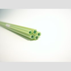 Glas Stnger - Pind Millefiori - Gul/Hvid/Grn - Dia4-6mm - 50cm