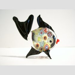 Glas Fisk - Millefiori - 8cm