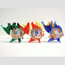 Glas Fisk - Millefiori - 8cm