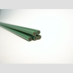 Glas Stnger - Pind Millefiori - Jadegrn/Bl/Orange - Dia4-6mm - 50cm